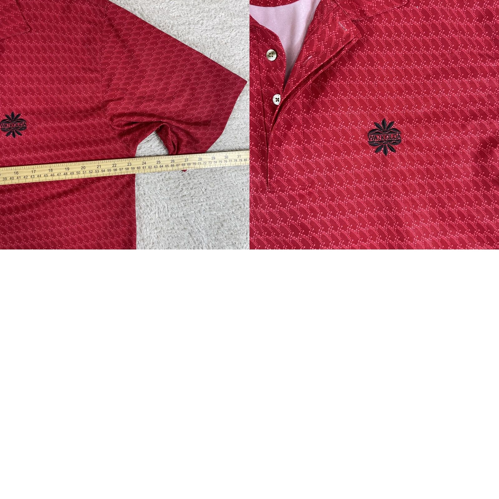 Nike VINTAGE Nike Tiger Woods Polo Shirt Mens Large Red Geometric Waikoloa Golf Dri Fit VTG Size US L / EU 52-54 / 3 - 8 Thumbnail
