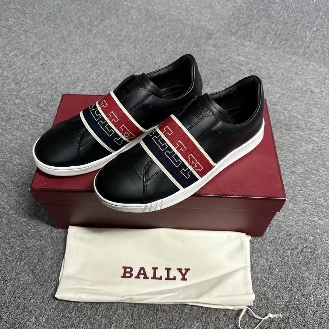 Bally Bally Black Leather Stripe Low-Top Sneakers Size US 7 / EU 40 - 1 Thumbnail