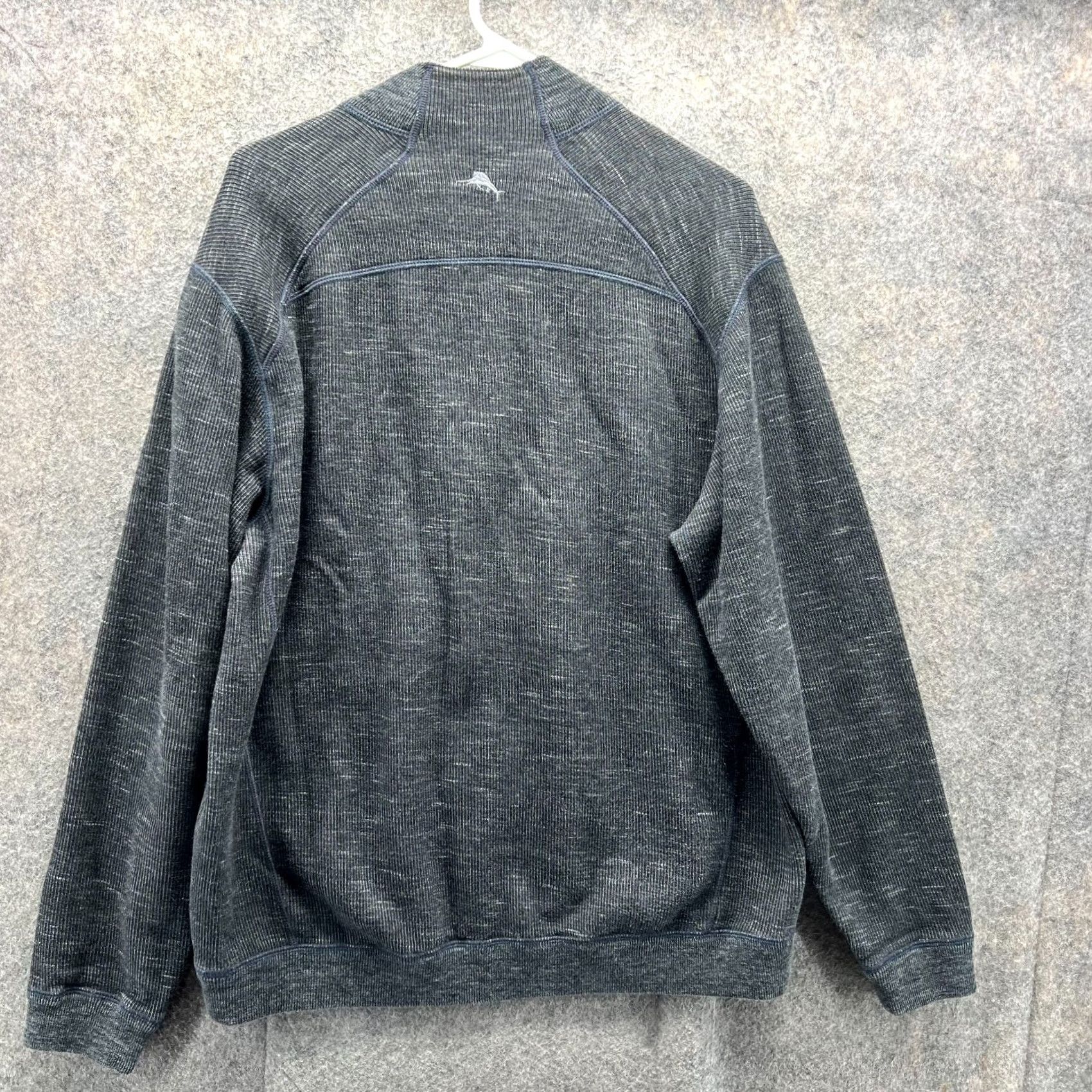 Tommy Bahama VINTAGE Tommy Bahama Sweater Mens XL Grey Pullover 1/4 Zip Reversible Fleece Jacket Polo Style Size US XL / EU 56 / 4 - 2 Thumbnail