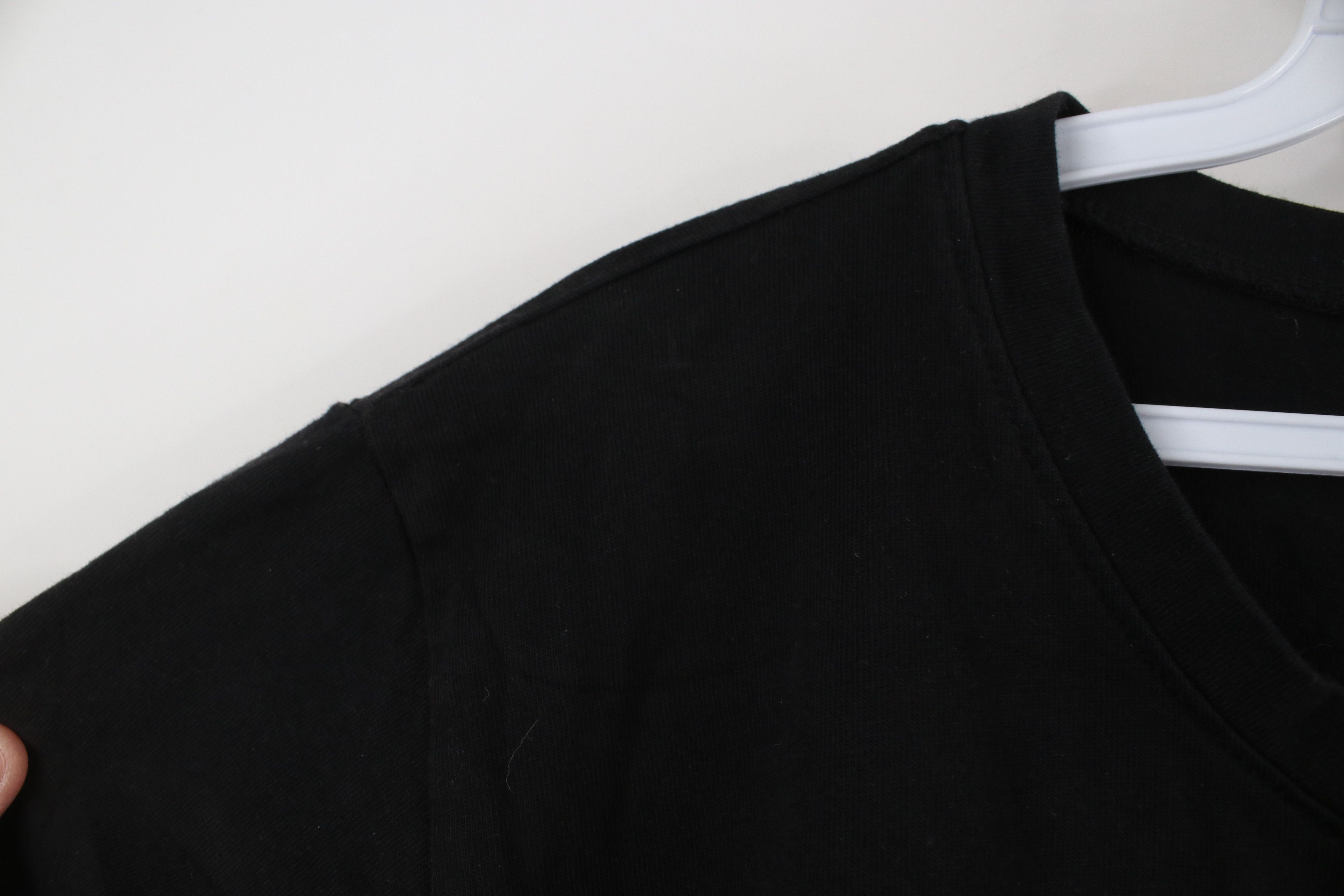 Vintage Vintage 90s Streetwear Blank Cotton Knit T-Shirt Black USA Size XL / US 12-14 / IT 48-50 - 5 Thumbnail