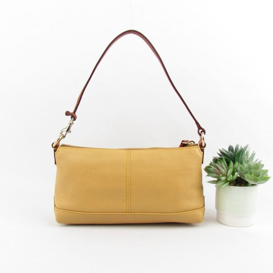 Dooney & Bourke Dooney & Bourke Yellow Leather Bag Size ONE SIZE - 2 Thumbnail