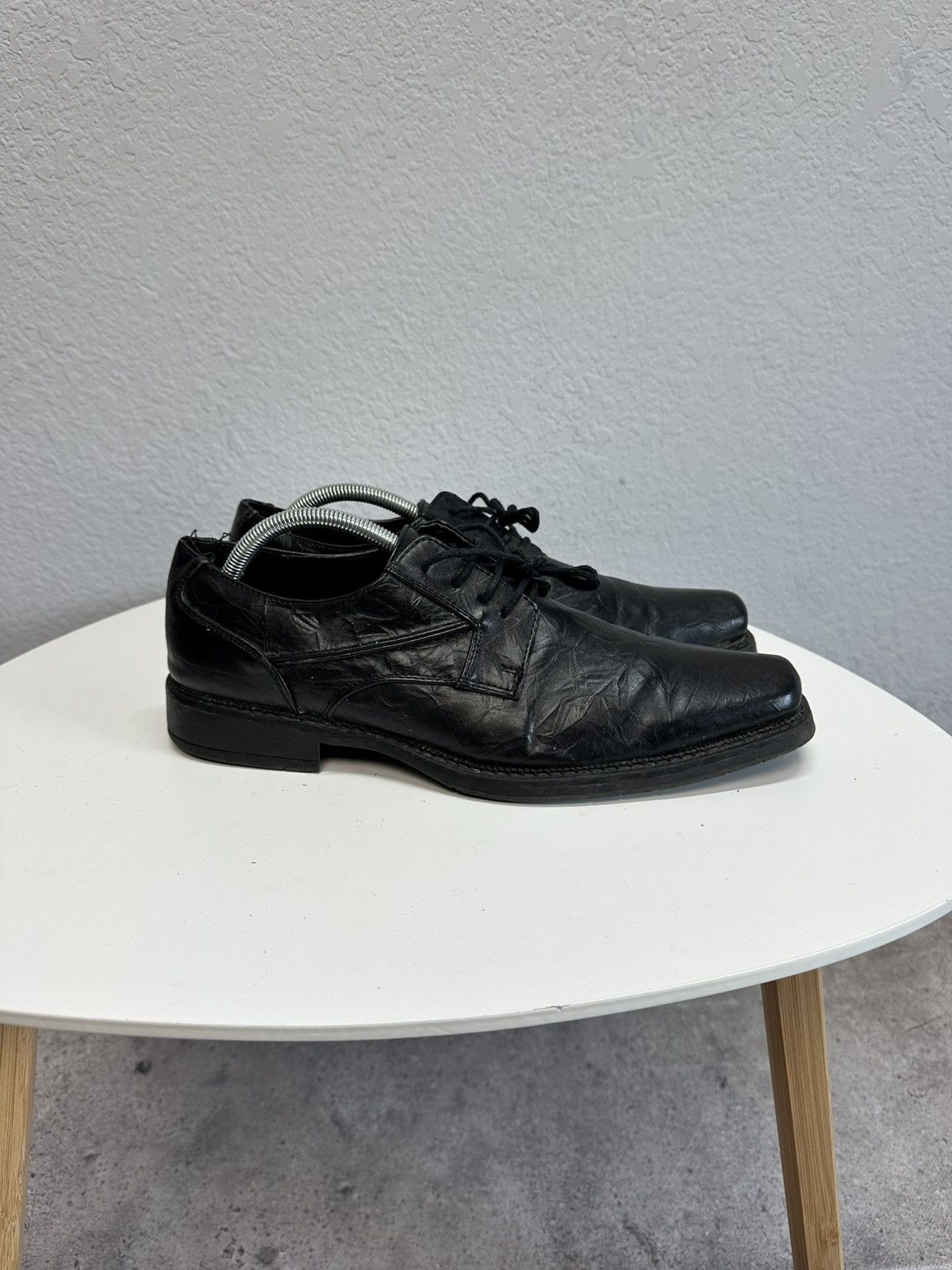 Japanese Brand VTG Black Leather Lace Up Boots Carol Christian Poell Style Size US 11 / EU 44 - 2 Thumbnail