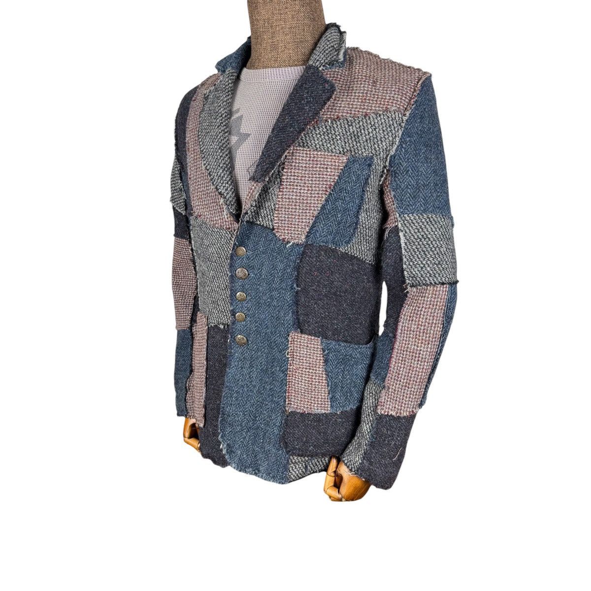 Harris Tweed 🔥HARRIS TWEED PATCHWORK BALMACAAN COAT BLAZER Size US M / EU 48-50 / 2 - 1 Thumbnail