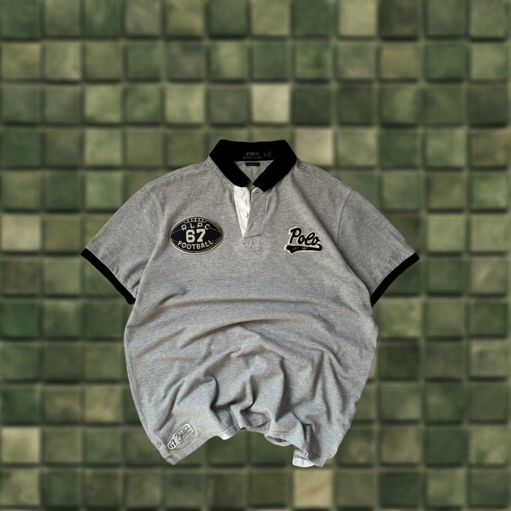 Ralph Lauren Ralph Lauren Polo Rugby Football 67 Polo T-Shirt XL Red 90s Classic Retro Mens Shirt Size US XL / EU 56 / 4 - 1 Thumbnail