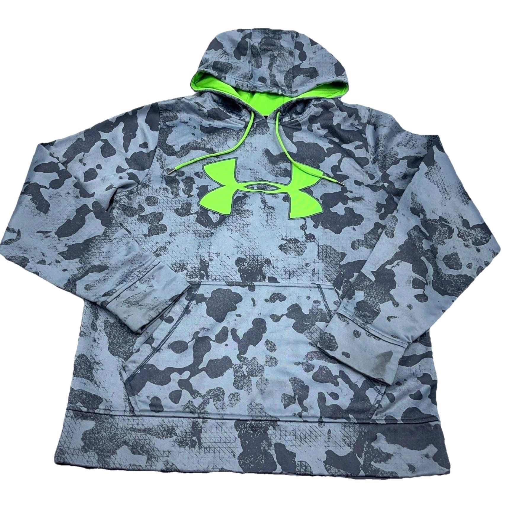 Under Armour Under Armour Hoodie Men Medium Camo Gray Green Sweatshirt Geometric Logo Pullover All Seasons Hooded Pocket Lightweight Regular Machine Washable Size US M / EU 48-50 / 2 - 2 Thumbnail
