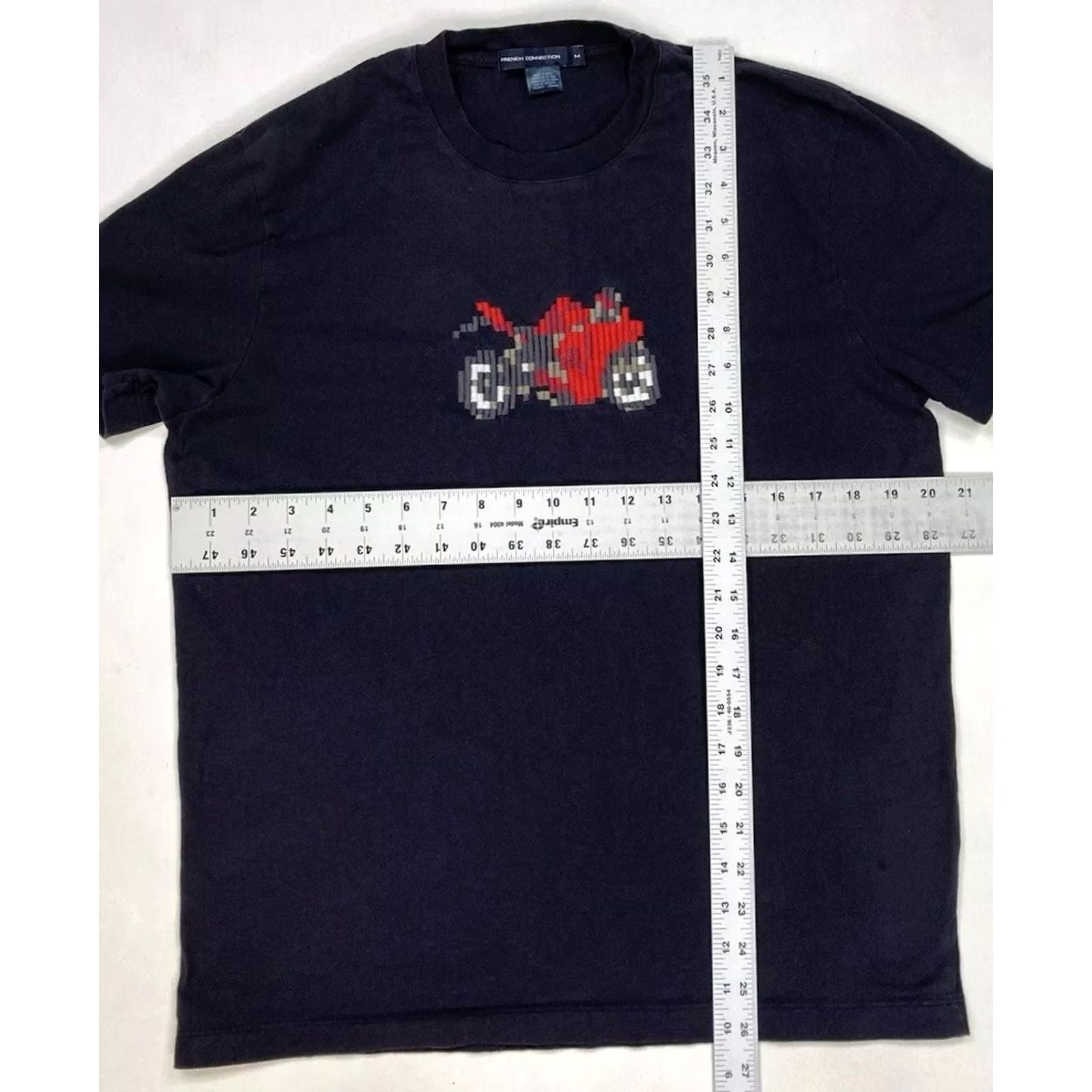 French Connection VINTAGE FCUK French Connection T-Shirt Men Medium Black Short Sleeve Embroidered Logo Motorcycle Size US M / EU 48-50 / 2 - 6 Thumbnail