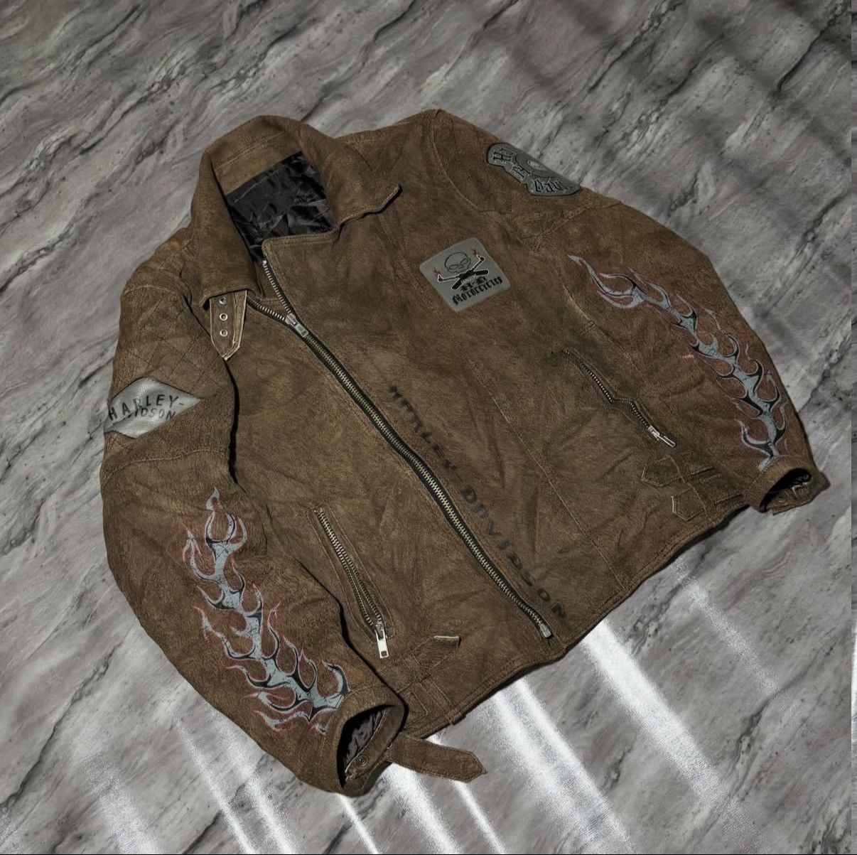 Harley Davidson Y2K VINTAGE HARLEY DAVIDSON SUEDE Size US M / EU 48-50 / 2 - 2 Thumbnail