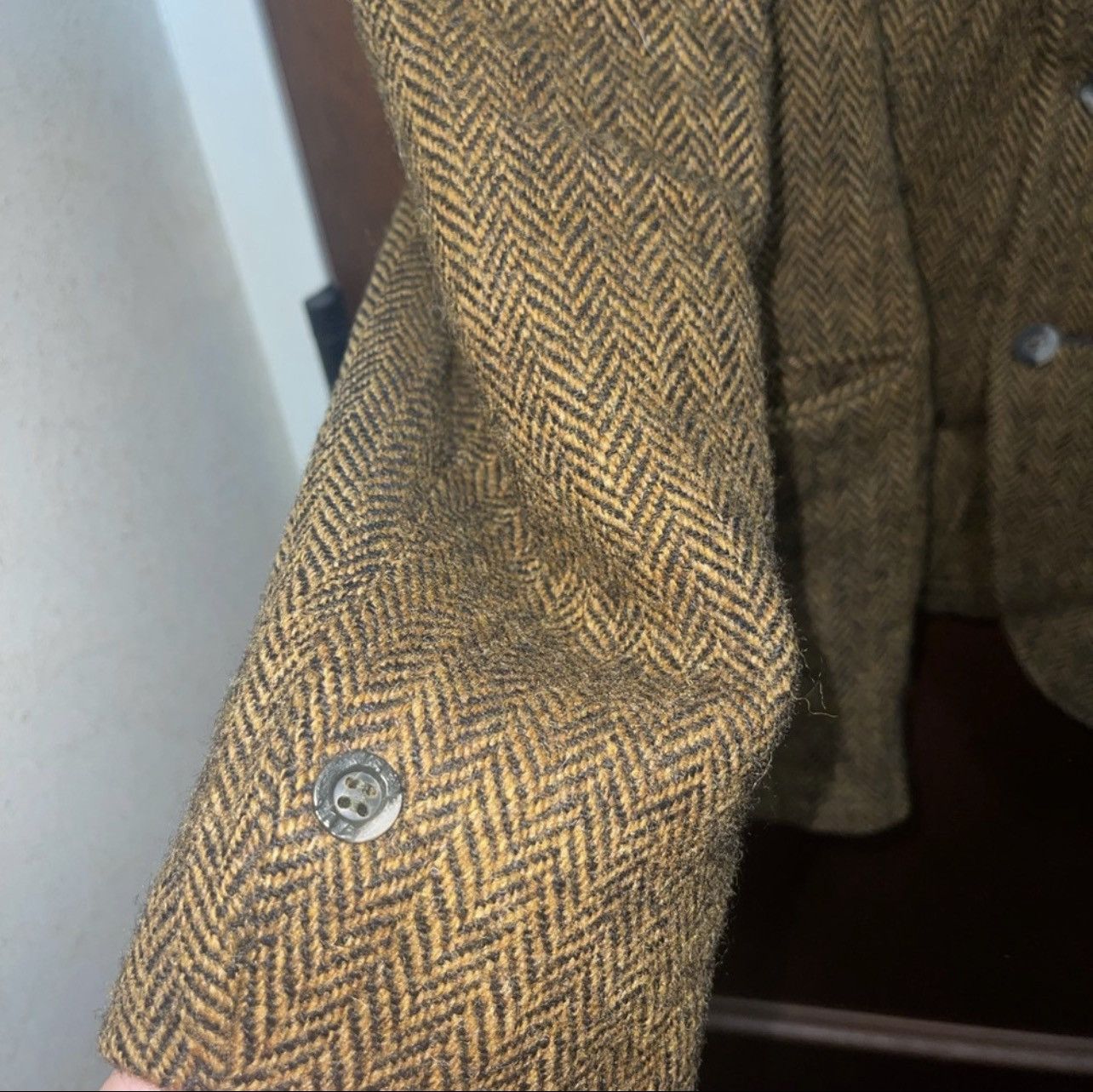 Harris Tweed Harris Tweed 100% Virgin Wool Vintage Herringbone Blazer Size 36R - 6 Thumbnail
