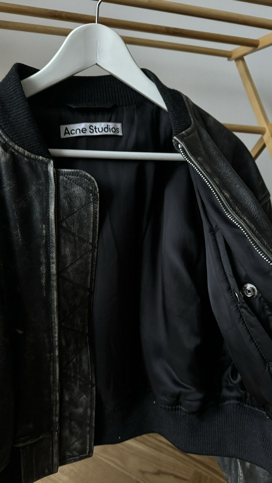 Acne Studios Acne Studios Leather Bomber Size L / US 10 / IT 46 - 5 Thumbnail