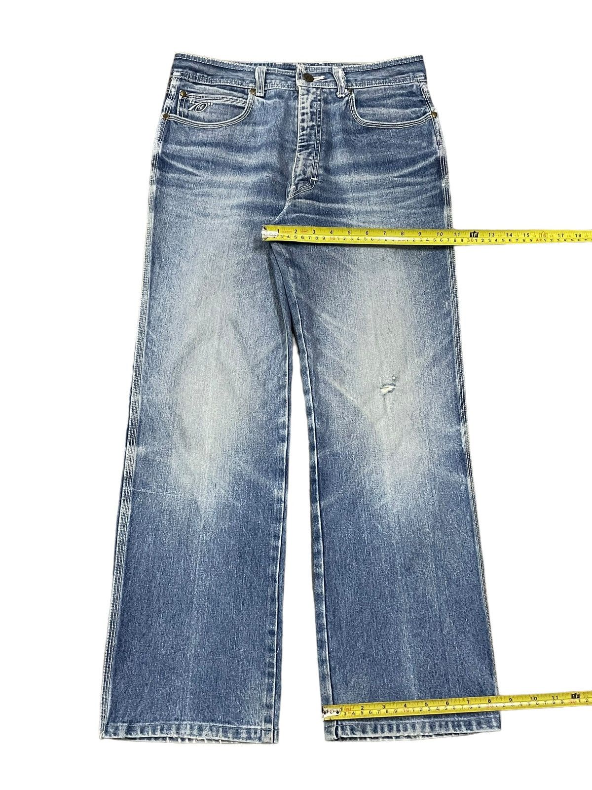 Japanese Brand Vintage Y2K Japanese Brand Fade Wash Straight Loose Jeans Size US 31 - 14 Thumbnail