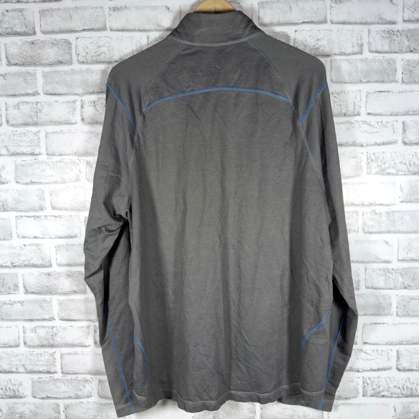 Tommy Bahama Tommy Bahama Gray Half Zip Pullover Mens Large Sweater Size US L / EU 52-54 / 3 - 5 Thumbnail