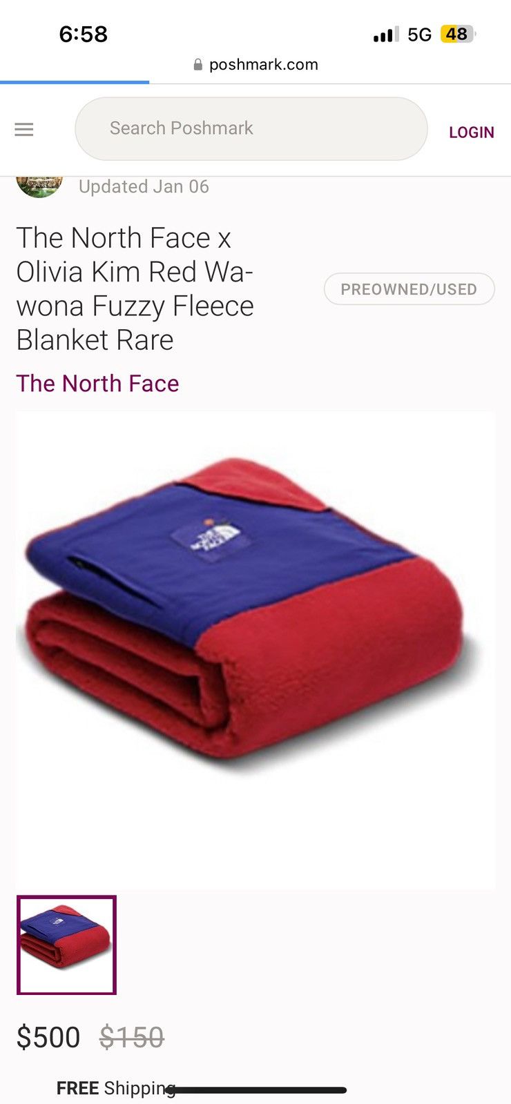 The North Face The North Face Olivia Kim Denali Blanket Size ONE SIZE - 7 Thumbnail