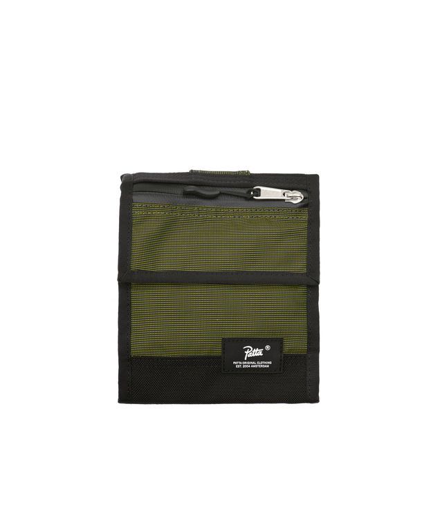 image of Hypebeast x Patta Neck Wallet Hi-Vis in Yellow/Green/Black, Men's