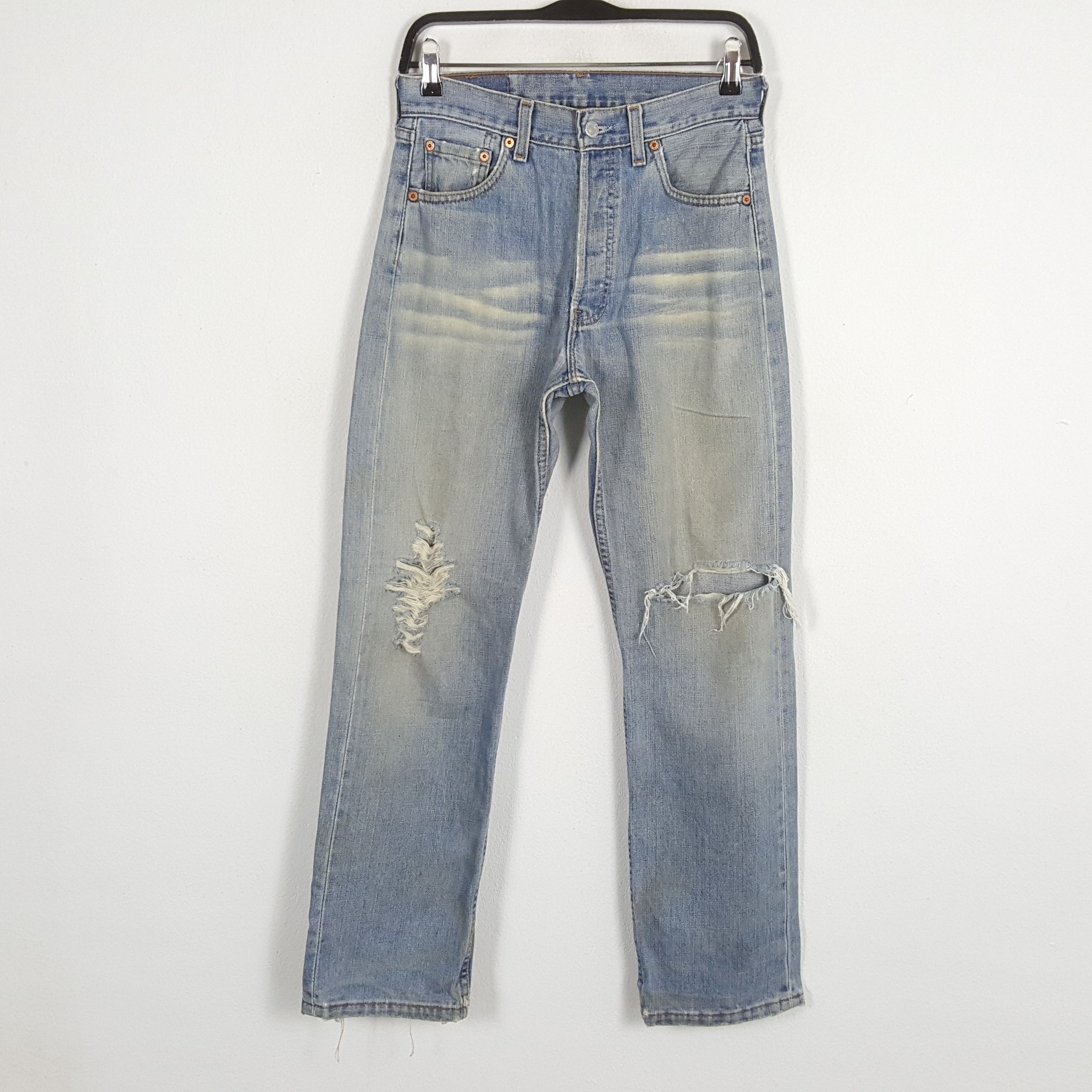 Levi's × Vintage LEVI'S 501 Distressed Jeans Streetwear Style Size US 28 / EU 44 - 1 Thumbnail