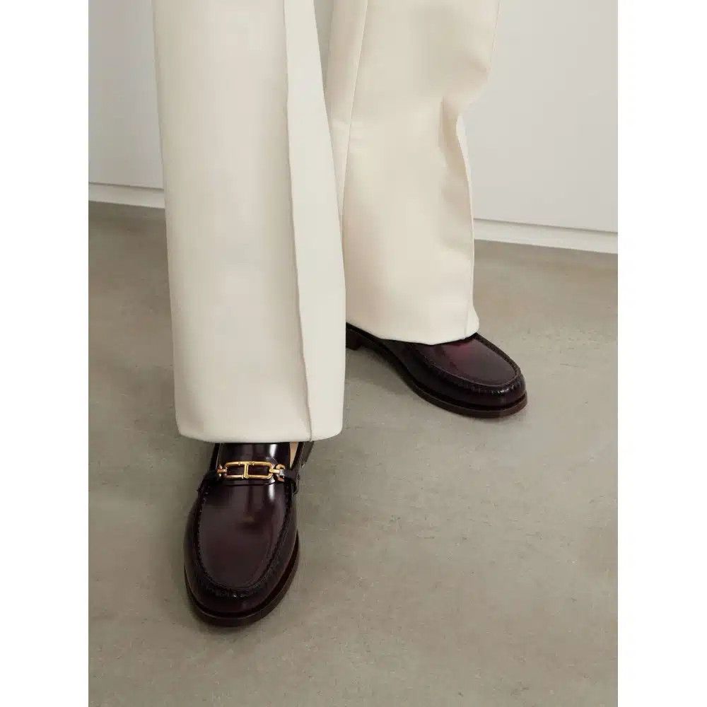 Tom Ford o1loc1c0326 W3582 Brushed Leather Loafers in Brown Size US 11 / IT 41 - 3 Thumbnail