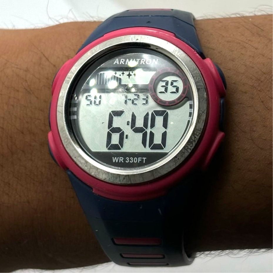 Pink Digital Armitron Watch in Red, Women's