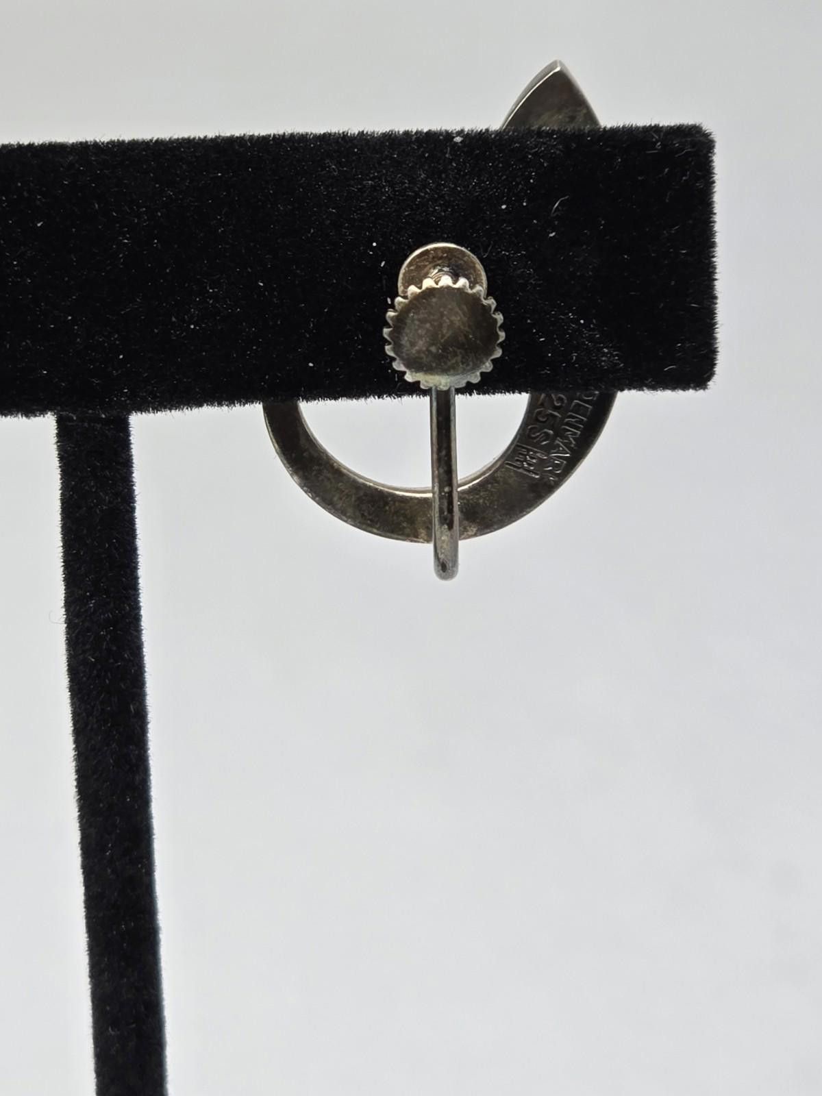 Other Vintage Hans Hansen Denmark Silver Modernist Earrings Size ONE SIZE - 8 Thumbnail