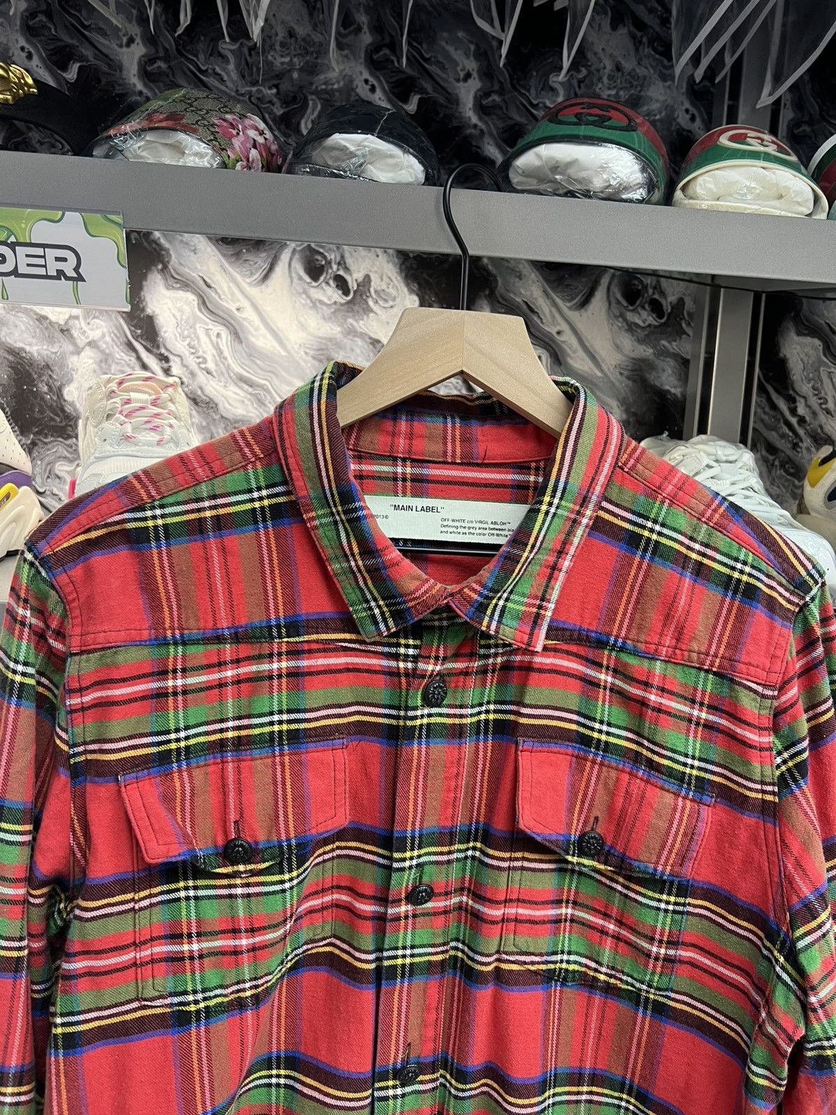 Off-White Off-White Spray Check Shirt Size US M / EU 48-50 / 2 - 3 Thumbnail