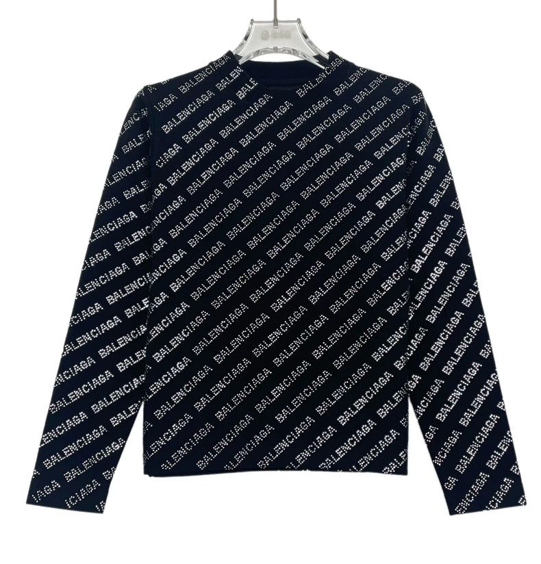 Balenciaga Balenciaga Logo Letter Sequin Casual Long Sleeve T-Shirt Size S / US 4 / IT 40 - 8 Thumbnail