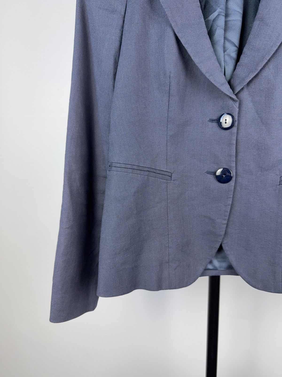 Emporio Armani Vintage Luxury 00s Emporio Armani Blue Blazer Retro 38 size Size S / US 4 / IT 40 - 3 Thumbnail