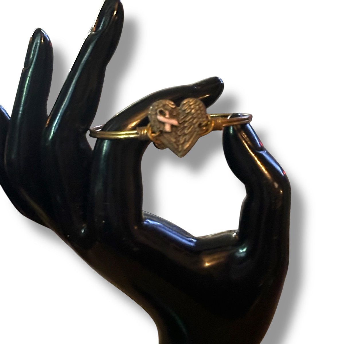 Other Luca + Danni Breast Cancer angel wing heart bangle bracelet Size ONE SIZE - 2 Thumbnail