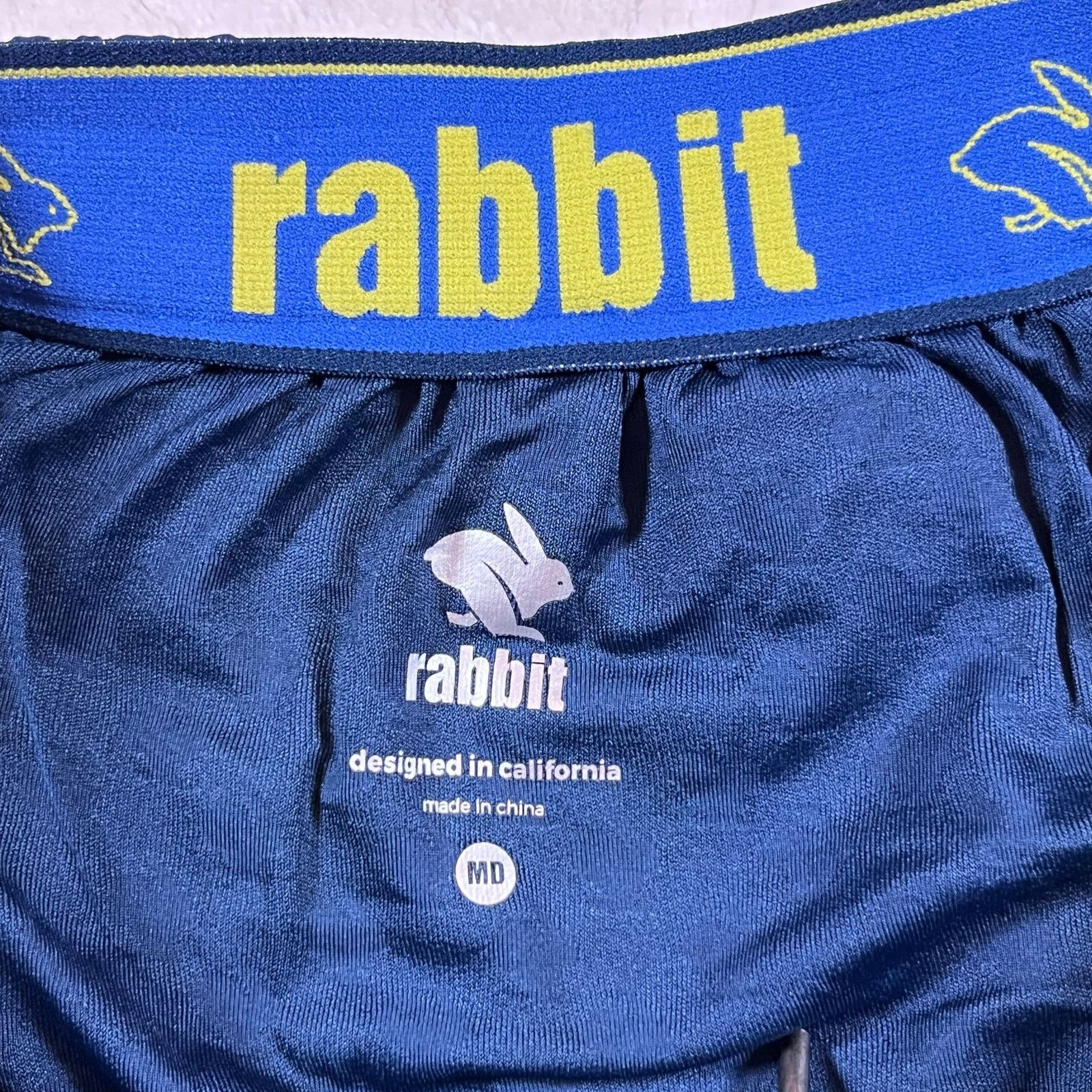 Other Rabbit Repeats 2" Running Shorts Size XL Deep Lagoon Drawcor Size 27" / US 4 / IT 40 - 2 Thumbnail