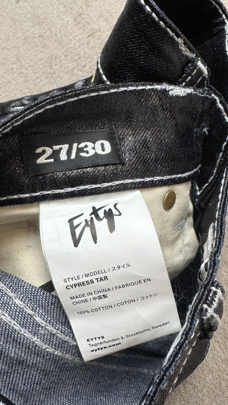 Eytys Y2K Grunge Punk Jeans LGB hedi slimane dior ysl cdg balmain Size US 27 - 6 Thumbnail