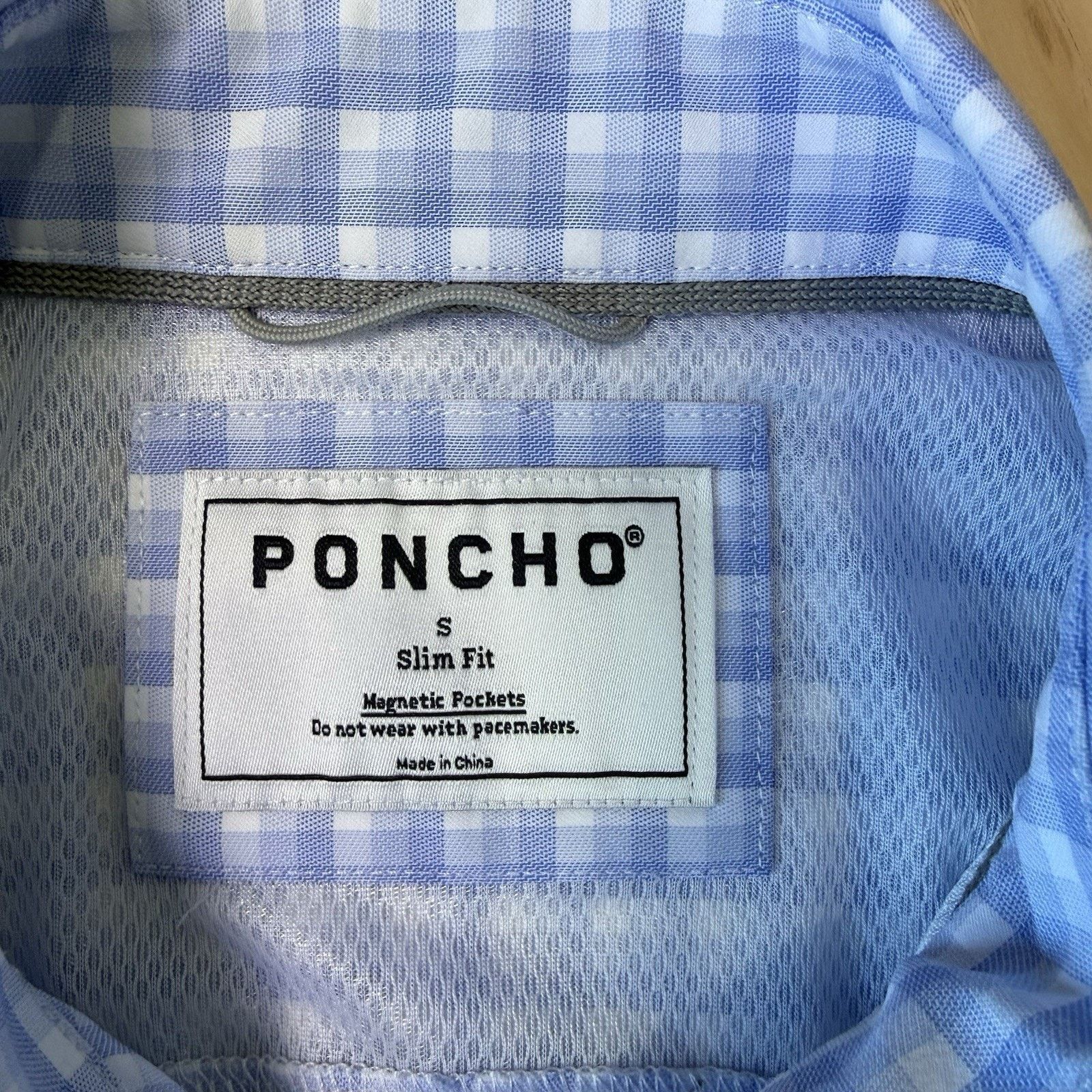 Other Poncho Shirt Small Blue Nylon Short Sleeve Button Up Summer Size US S / EU 44-46 / 1 - 6 Thumbnail