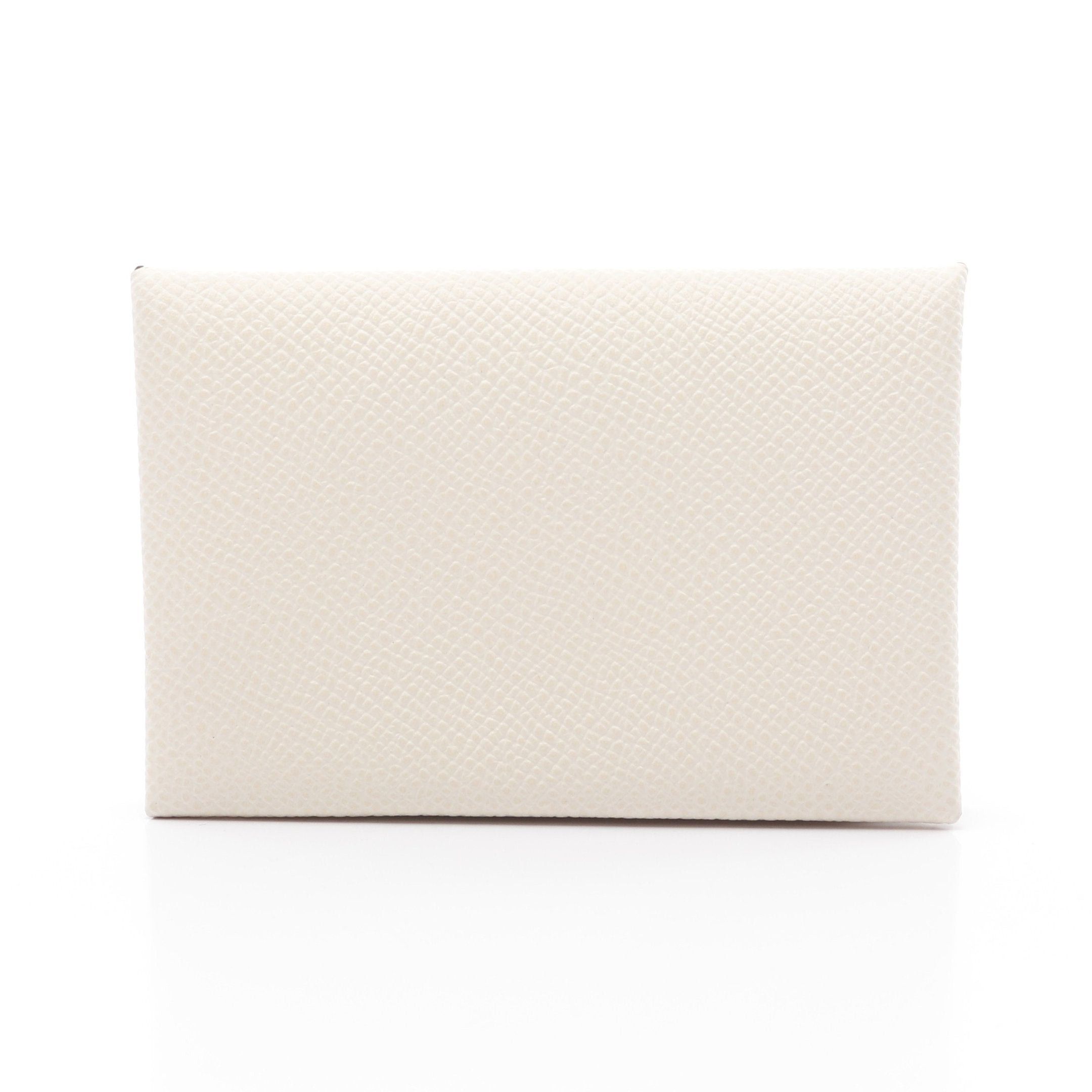 Hermes Hermes Calvi Verso Nata Sesame Coin Purse Veau Epsom Ivory Silver Hardware Y Stamp Size ONE SIZE - 1 Thumbnail