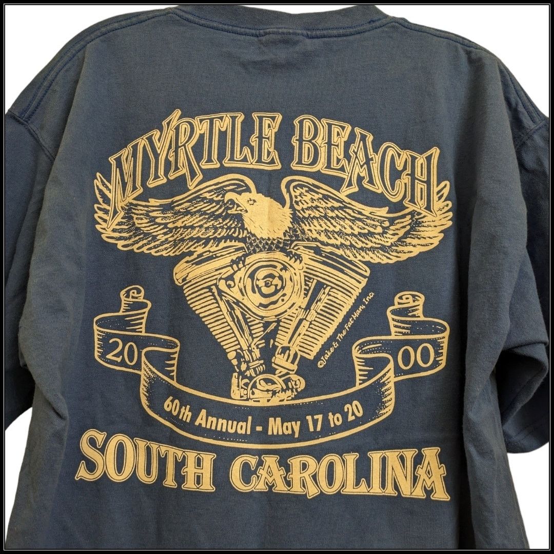 Harley Davidson × Vintage Vintage Y2K Myrtle Beach 60th Motorcycle Bike Rally May 2000 Size US L / EU 52-54 / 3 - 2 Thumbnail