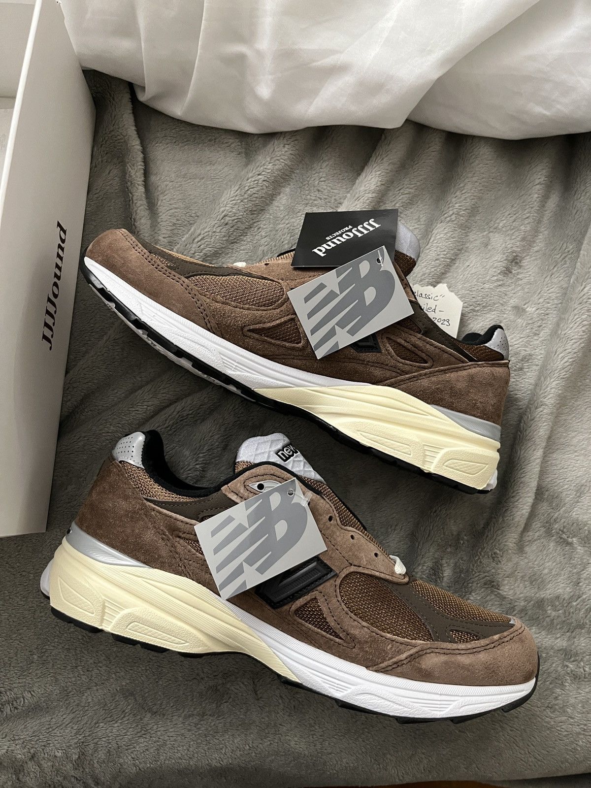 JJJJound × New Balance JJJJound New Balance 990v3 Montréal Brown Size US 10.5 / EU 43-44 - 5 Thumbnail