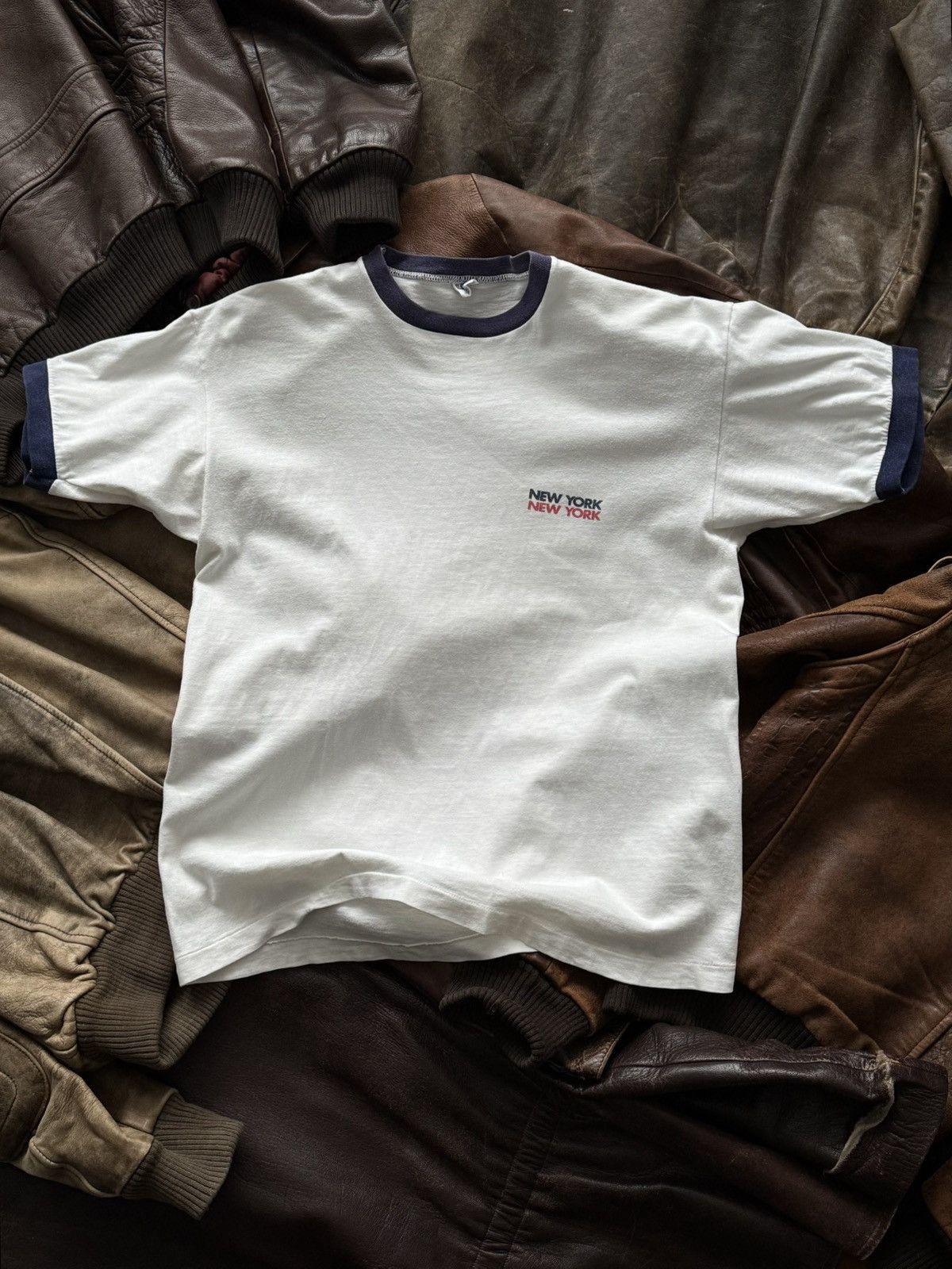 Champion 1970s Vintage Champion 'New York' USA Ringer Size US L / EU 52-54 / 3 - 2 Thumbnail