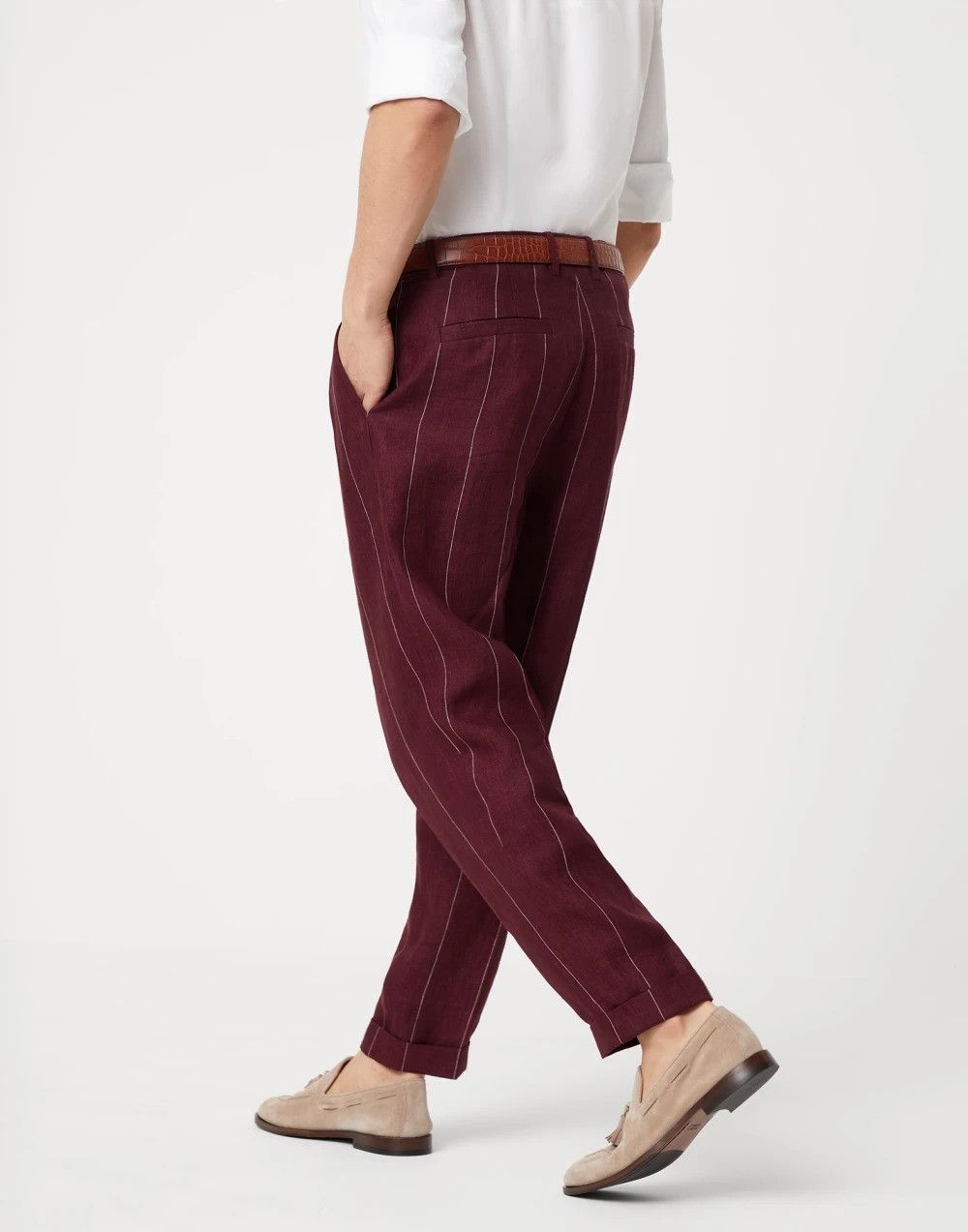 Brunello Cucinelli o1la1rc1a0425 Pants in Red Size US 34 / EU 50 - 2 Thumbnail