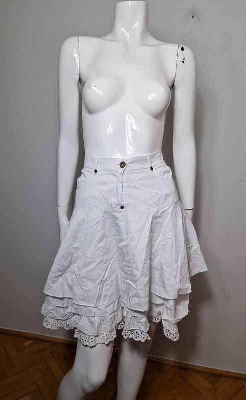 Japanese Brand × Vintage vintage white lace bondage mini skirt Size 27" / US 4 / IT 40 - 4 Thumbnail