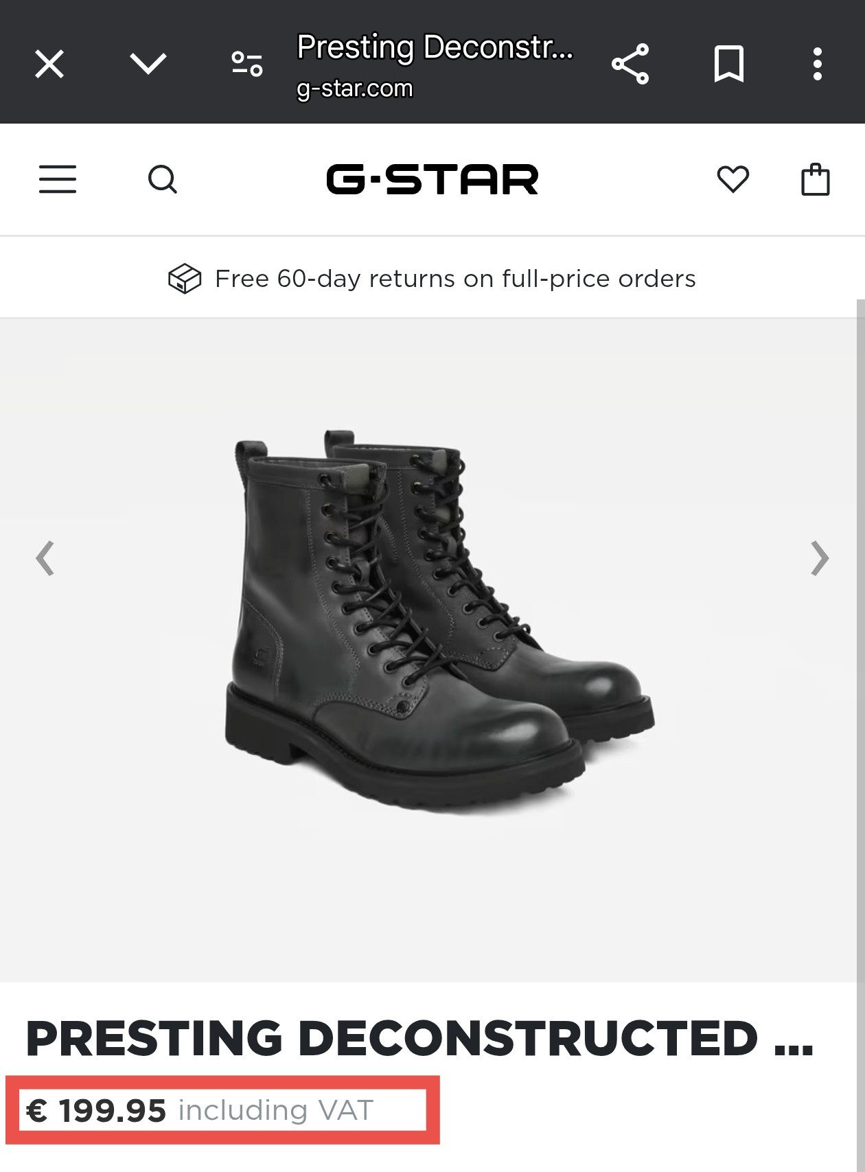 Other G-STAR Herren Presting Deconstructed Biker Boots Size US 11 / EU 44 - 12 Thumbnail