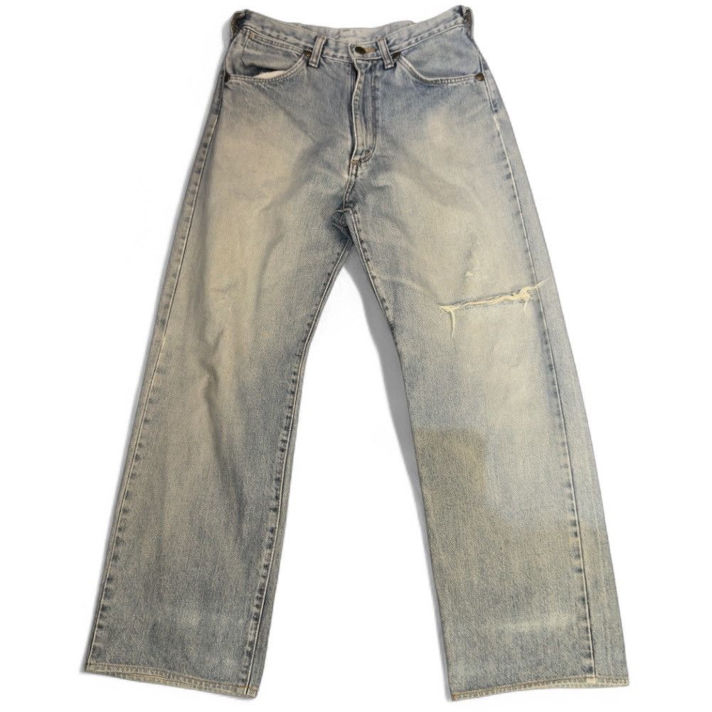 Denim & Co. Vintage 80s Selvedge Japanese Denim Wrangler Faded Wide Leg Size 28" / US 6 / IT 42 - 1 Thumbnail
