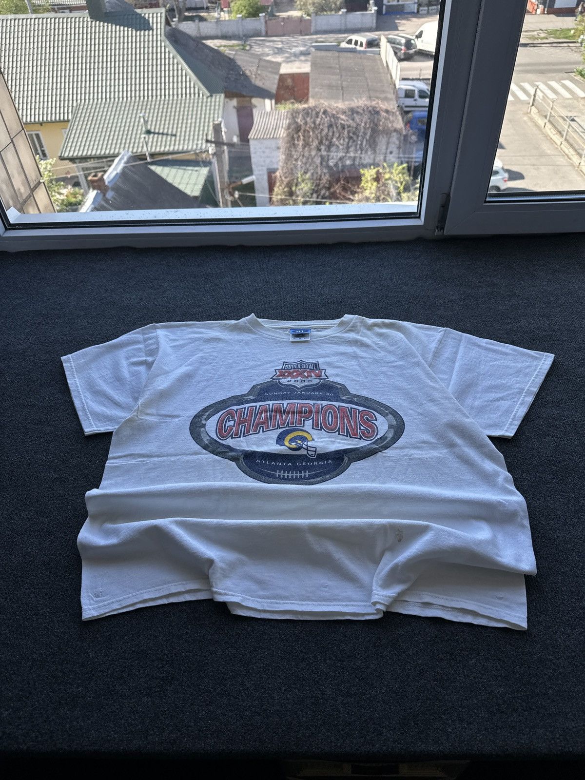 Vintage 2000 🚨 CHAMPIONS ATLANTA GIORGIA SPL BOXY MEN TEE SUPER BOWL Size US XL / EU 56 / 4 - 2 Thumbnail