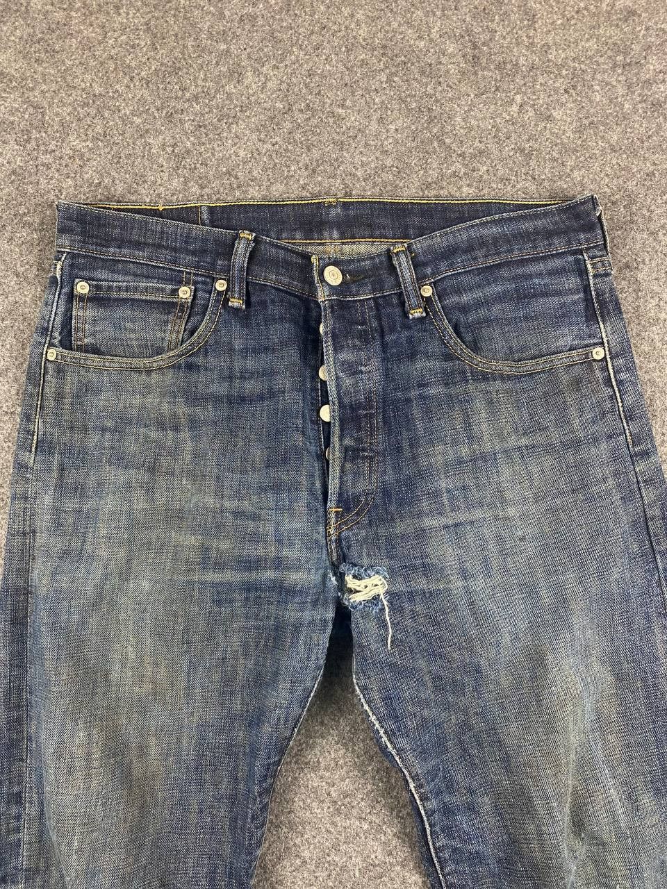 Levi's levis 501 distressed denim nice design Size US 36 / EU 52 - 9 Thumbnail