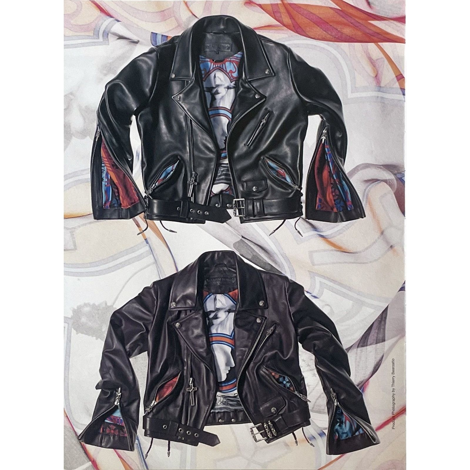 Chrome Hearts × Japanese Brand × Vintage Chrome Hearts leather jacket photo Poster framed 9x11 Size ONE SIZE - 2 Thumbnail