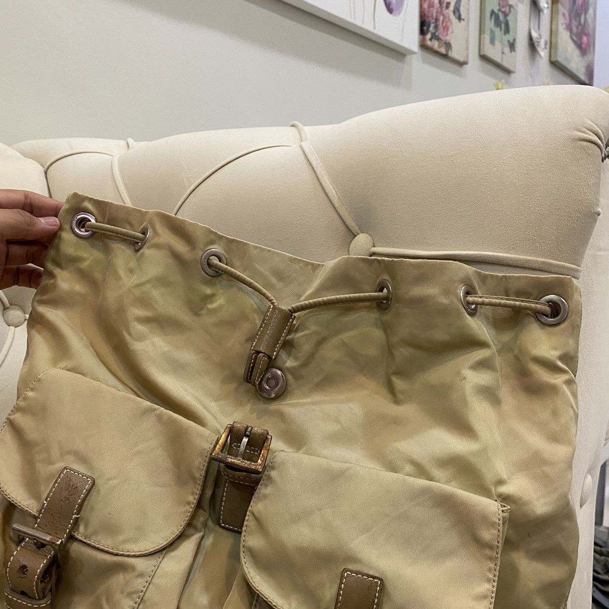 Prada × Vintage Vintage Prada Cammello Brown Nylon Vela Backpack Size ONE SIZE - 22 Thumbnail