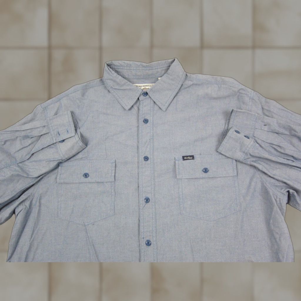 Levi's Levi's Shirt Mens 2XL Blue Chambray Button-Up Workwear 90s 80s Vintage Cotton Chambray Button-Up Mens Clothing Size US XXL / EU 58 / 5 - 1 Thumbnail
