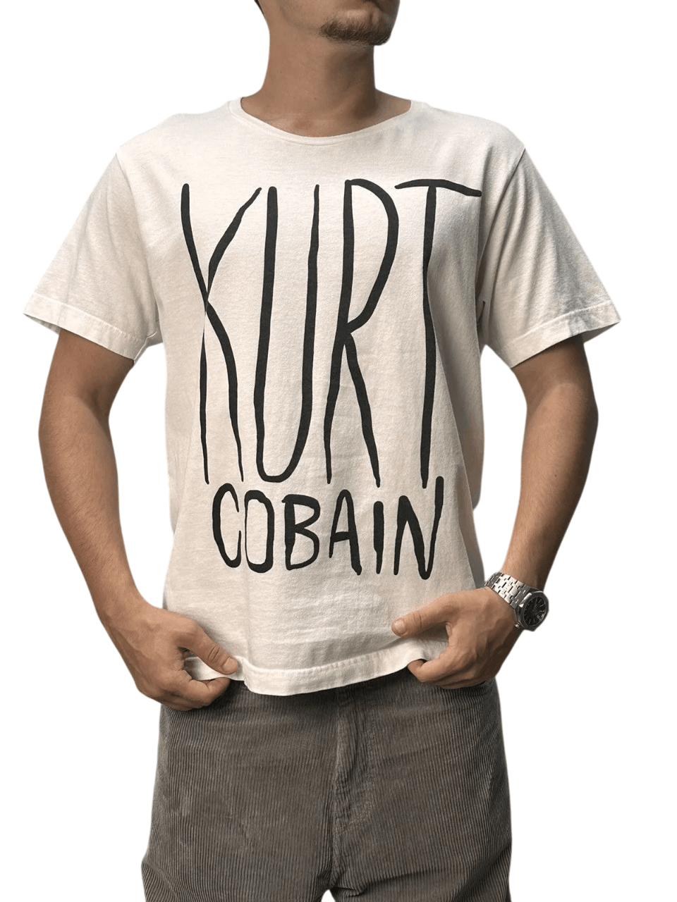 Band Tees 👉 Uniqlo Kurt Cobain Nirvana Band Tee Crazy Travis Y2K Size US L / EU 52-54 / 3 - 3 Thumbnail