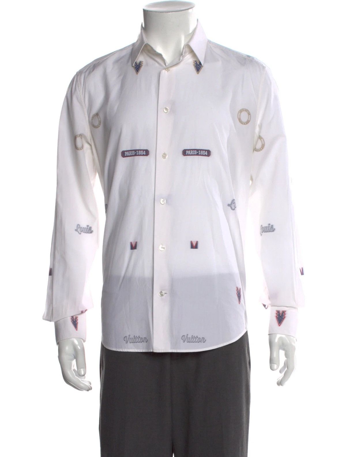 Louis Vuitton 2018 Louis Vuitton Embrodery Logo Button Up Size US M / EU 48-50 / 2 - 21 Thumbnail