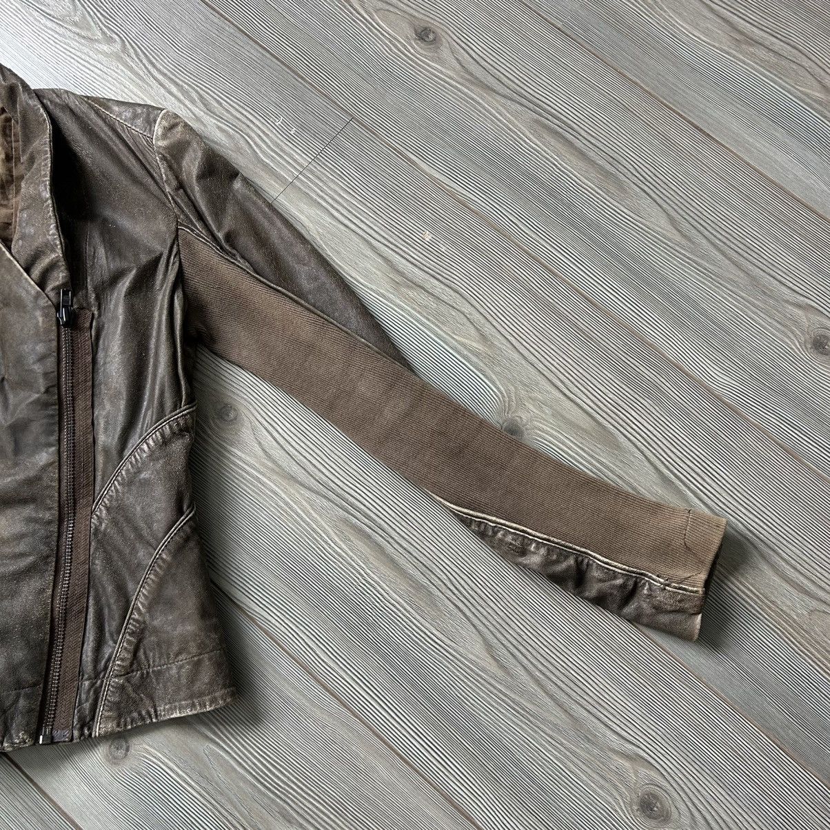 Allsaints Faded Asymmetric Rick Owens Vibe Leather Jacket
