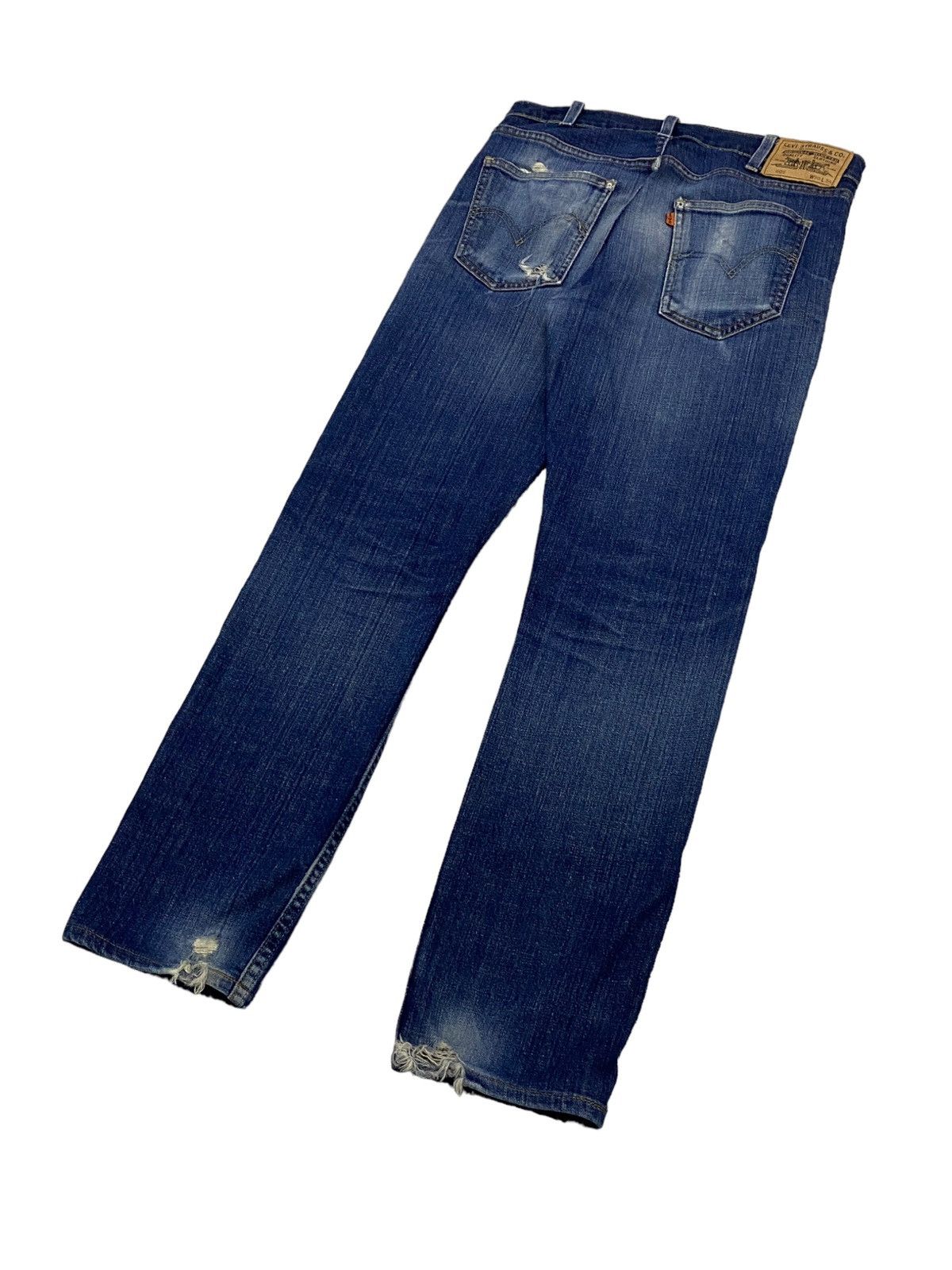 Levi's Levis Big E 605 Orange Tag Distressed Straight Cut Size US 29 - 6 Thumbnail