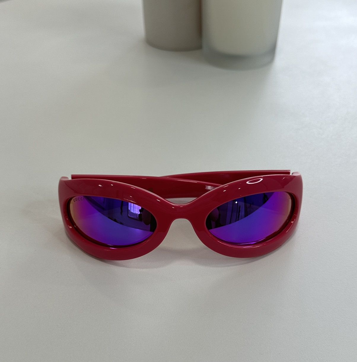 Gucci Gucci Fuchsia pink wrap sunglasses Size ONE SIZE - 4 Thumbnail