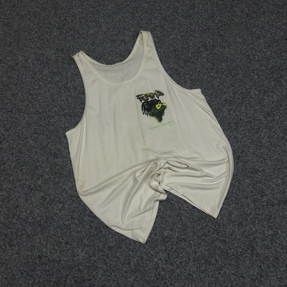 William Rast VTG Man Adult Rasta Puerto Vallarta Mexico Tank Top Sleeves Size US M / EU 48-50 / 2 - 2 Thumbnail