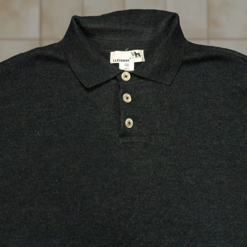 Vintage VINTAGE I Levrieri Sweater Mens 2XL Charcoal Gray Merino Wool Pullover Collared Italy Wool Merino Regular Knit Autumn Winter Mens Size US XXL / EU 58 / 5 - 1 Thumbnail