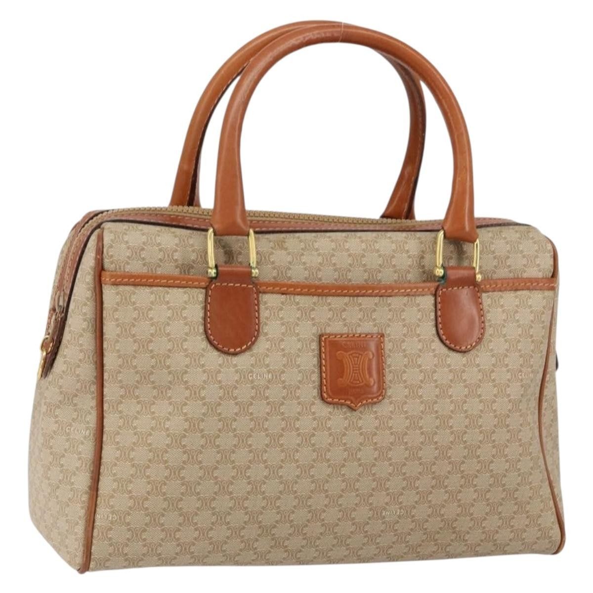 Celine Celine Vintage Macadam Handbag Canvas and Leather Size ONE SIZE - 1 Thumbnail