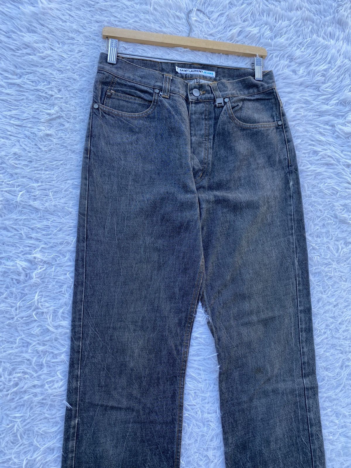 Yves Saint Laurent Rare Vintage Saint Laurent Jeans YSL Denim Made in Portugal Size US 29 - 7 Thumbnail